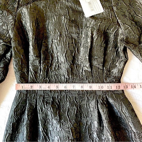 NWT & Other Stories Textured Puff Sleeve Black Dress sz 0 XS - Picture 12 of 15